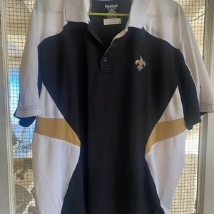 Men’s New Orleans Saints short sleeve mesh like polo shirt